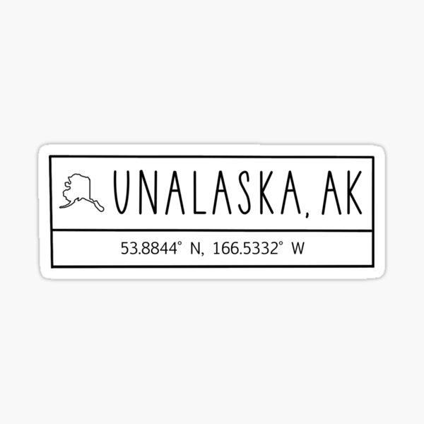 Artikel-Vorschau von Unalaska Alaska-Koordinaten, designt und verkauft von Emily Designs.