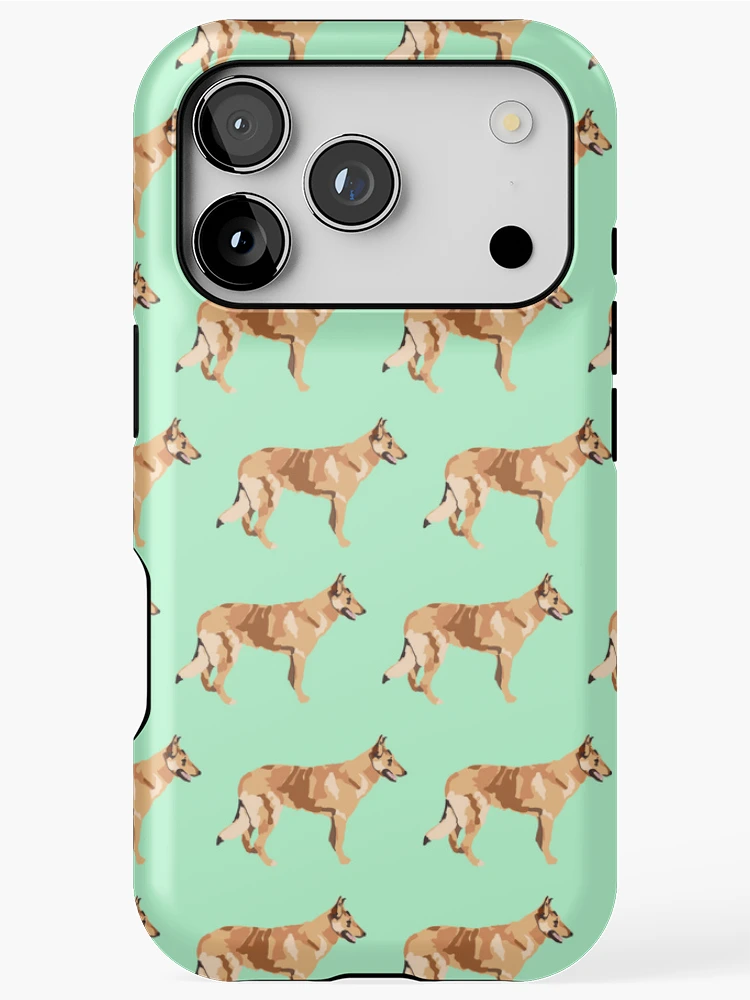 Thumbnail 1 of 4, iPhone Case, Spring Green Collie Color Pattern designed and sold by pupsofnyc.