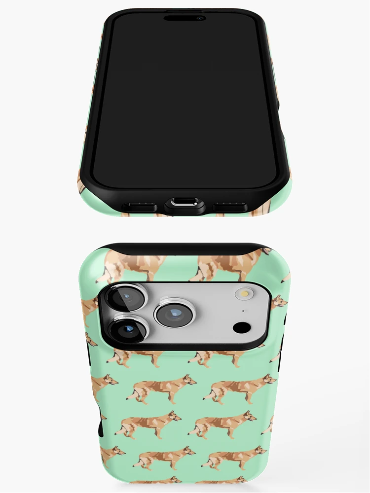 Thumbnail 3 of 4, iPhone Case, Spring Green Collie Color Pattern designed and sold by pupsofnyc.