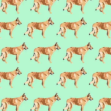 Artwork thumbnail, Spring Green Collie Color Pattern by pupsofnyc