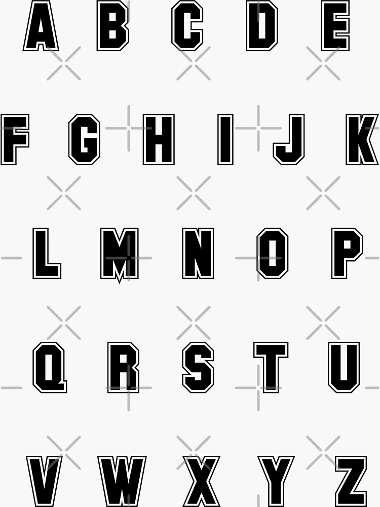 a-to-z-alphabet-letters-sticker-for-sale-by-yukti-redbubble