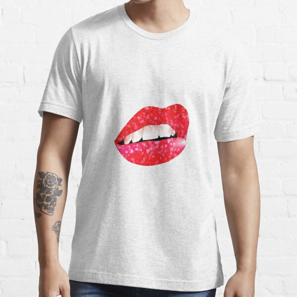 Sexy Red Lips T Shirt For Sale By Bitsndpieces Redbubble Woman T Shirts Lips T Shirts