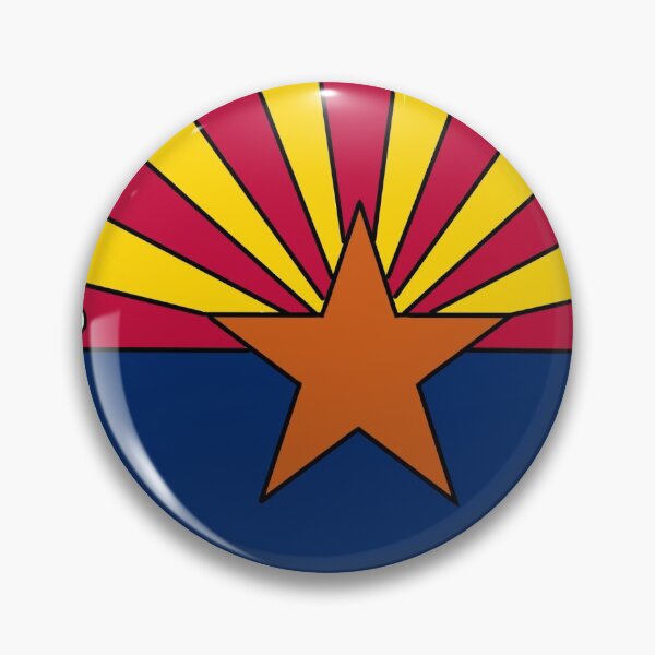 Item preview, Arizona state outline with flag designed and sold by okunicka.