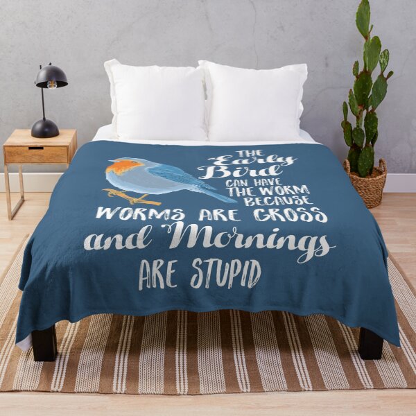 Item preview, Funny Statement Bird Morning Stupid Nasty Worm Saying Early Gift designed and sold by Sandra78.