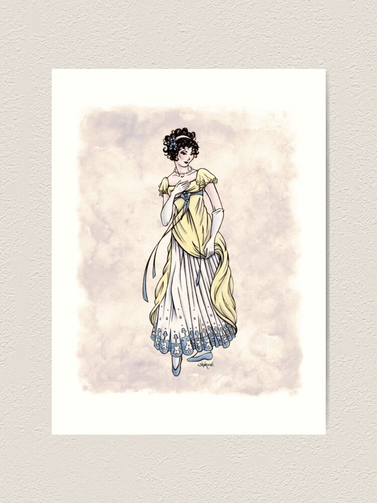 Alternate view of Lady Cecilia Fifield - Regency Fashion Illustration Art Print