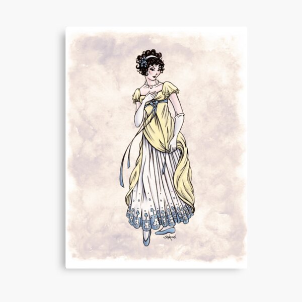 Lady Cecilia Fifield - Regency Fashion Illustration Canvas Print