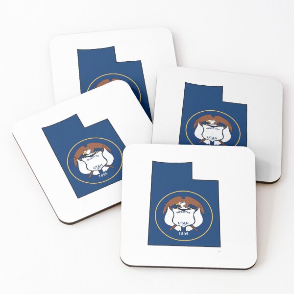 Item preview, Utah state outline with flag designed and sold by okunicka.