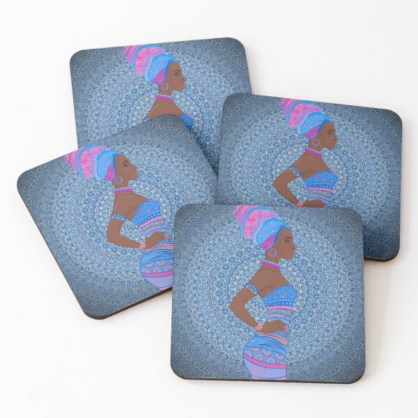 Item preview, African Mandala Blue Swirl designed and sold by LaceRenee.