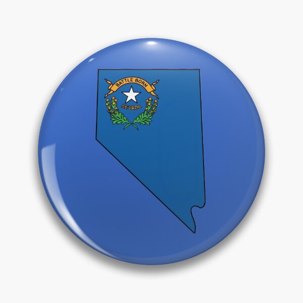 Item preview, Nevada state outline with flag designed and sold by okunicka.