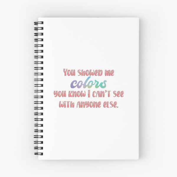 Item preview, you showed me colors designed and sold by booktokswiftie.