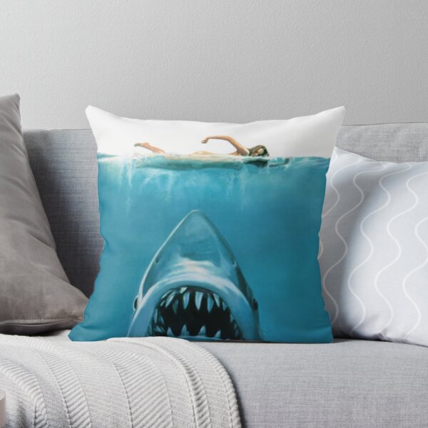 Jaw Movie Throw Pillow