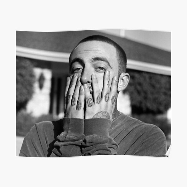 Smiley Mac In Black And White Poster