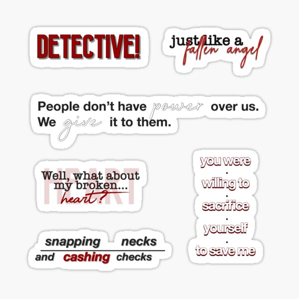 Lucifer Morningstar (Inspiré) Citations Pack d'autocollants 2 Sticker