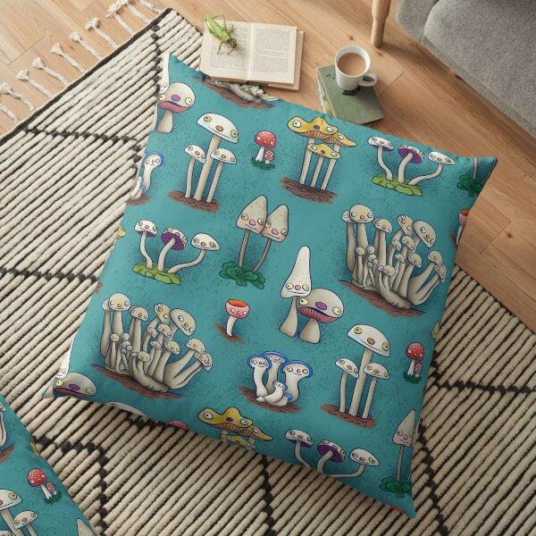 Mushies in Mushville Floor Pillow