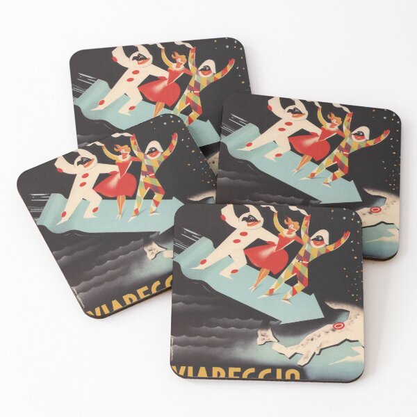 Item preview, Viareggio 1950 retro poster designed and sold by CorasPosters.