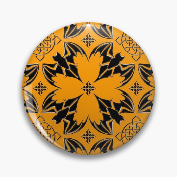 Item preview, Chillingham Medieval Haunted Castle Celtic Bats, Orange designed and sold by Albion Treasures.