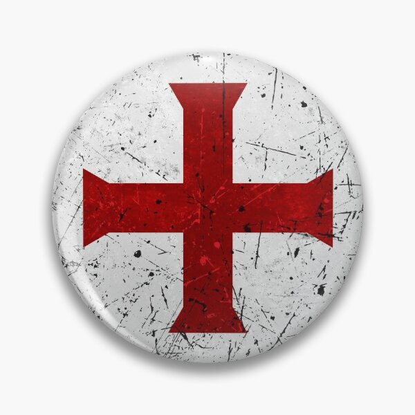 Crusader Cross Flag Pin For Sale By Quark Redbubble