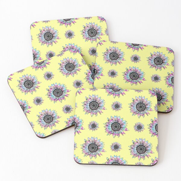 Item preview, Tie Dye Colorful Sunflowers Pattern - Pastel Yellow designed and sold by MysticMagpie.