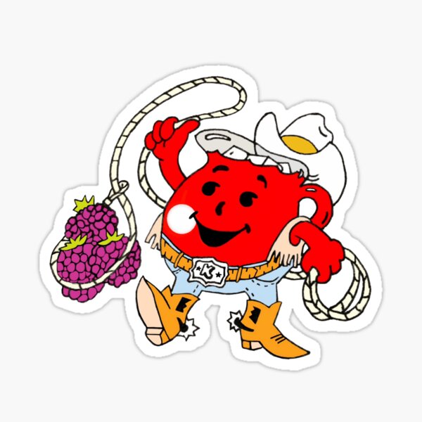 "KoolAid Cowboy " Sticker for Sale by KikiSenga Redbubble