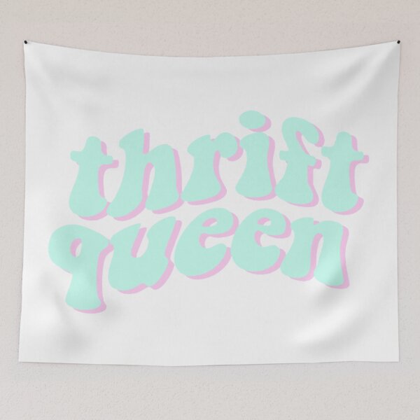 Item preview, Thrift Queen Aesthetic Pastel Blue and PInk Wavy designed and sold by STAR10008.