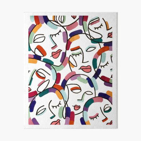 Item preview, abstract faces print designed and sold by artbydvo.