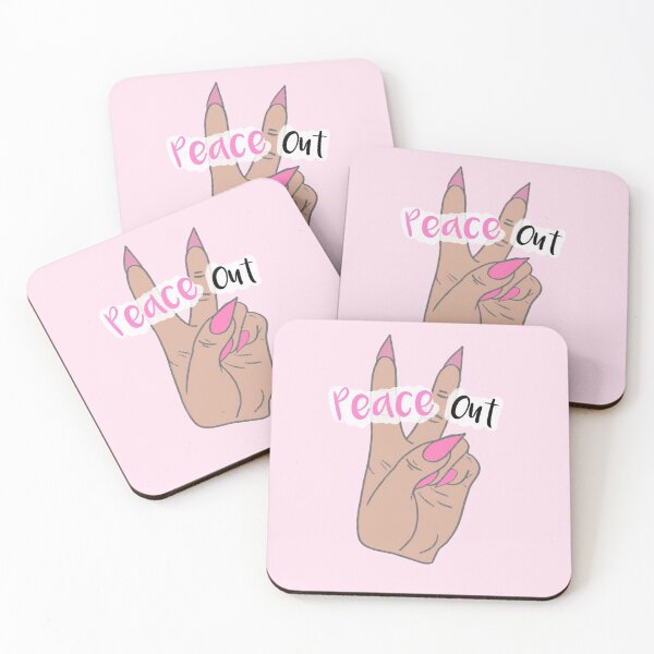 Item preview, Pink Peace Out Hand Sign designed and sold by Rhi Designs.