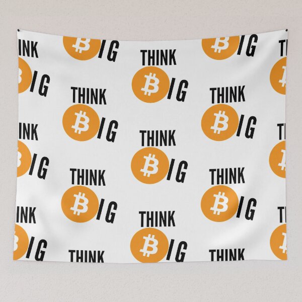 Aperçu de l'œuvre Pensez grand (Bitcoin) petit créée et vendue par Bouzdesigns.