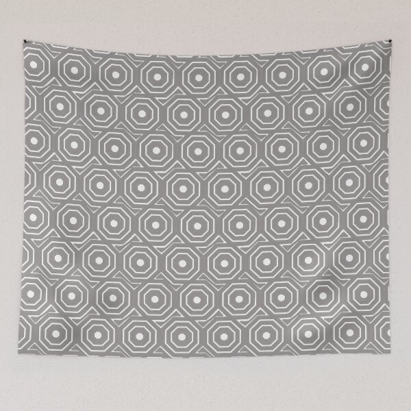 Item preview, Gray Abstract Octagona Pattern Print designed and sold by MCMXCV-PROJECT.