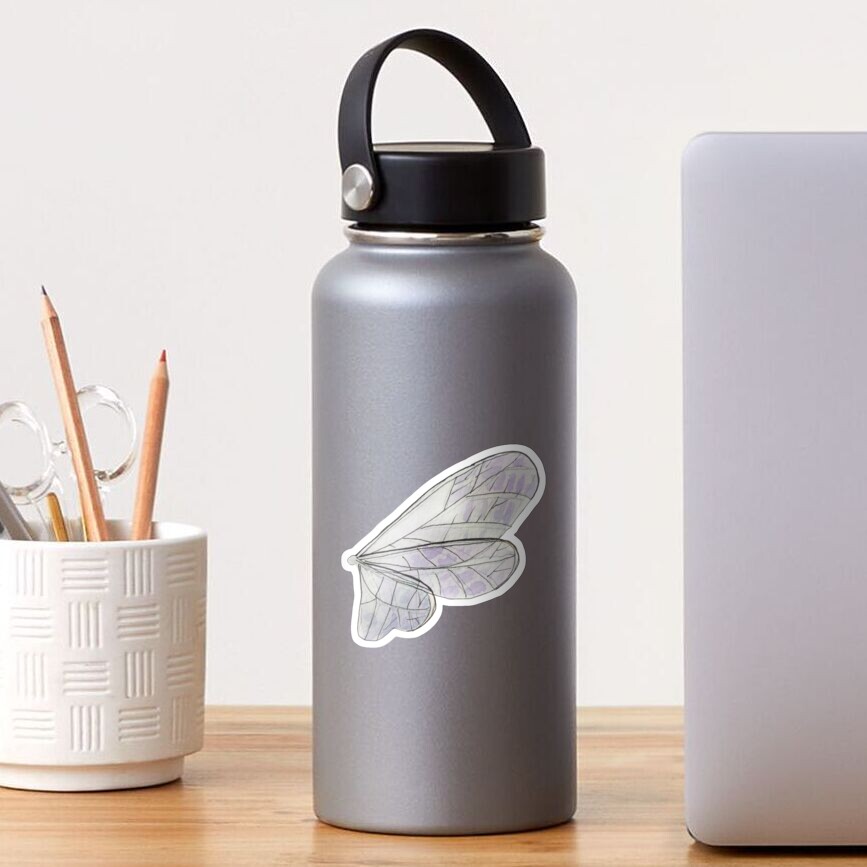 Light Blue Fairy Wings Illustration in Watercolor Sticker