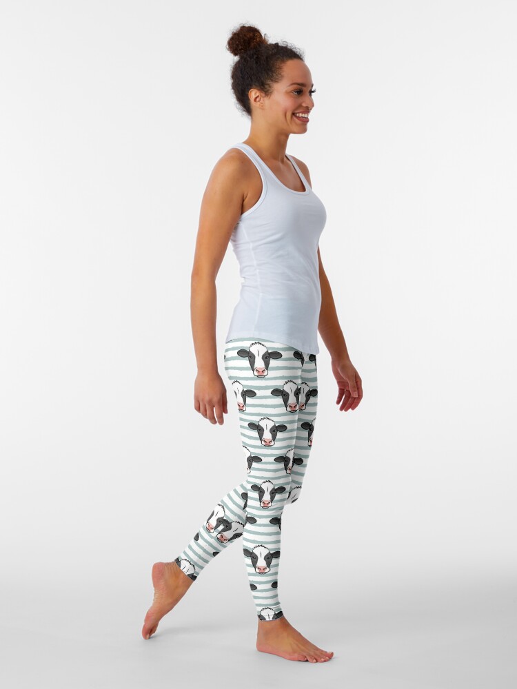 Fresian Cow Print Leggings. 