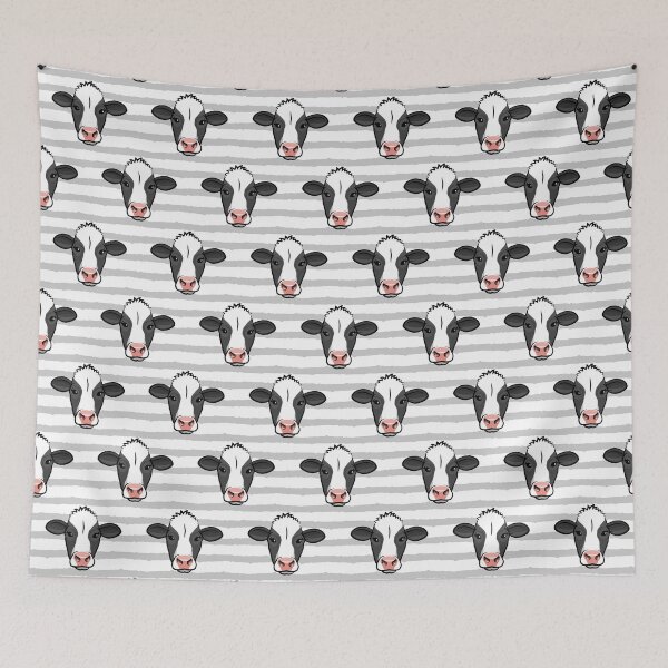Item preview, Holstein Friesian cows - grey stripes designed and sold by littlearrow.