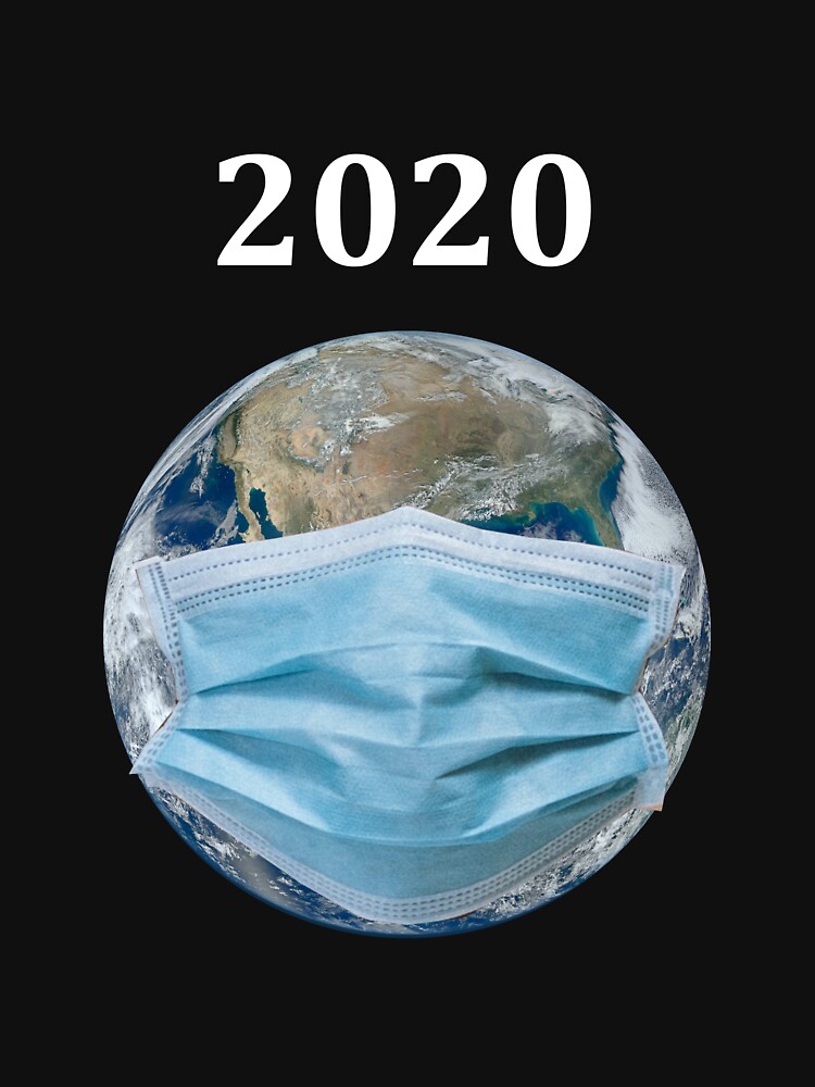 Thumbnail 7 of 7, Classic T-Shirt, Year 2020 Pandemic World Mask designed and sold by richtatejr.