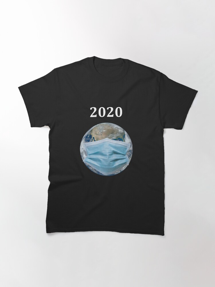 Thumbnail 2 of 7, Classic T-Shirt, Year 2020 Pandemic World Mask designed and sold by richtatejr.