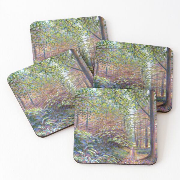Item preview, Forest path woodland art painting designed and sold by Marion Yeo.