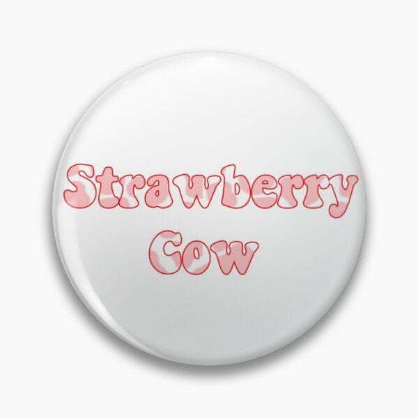 Item preview, strawberry cow print face mask designed and sold by IssyHollinshead.