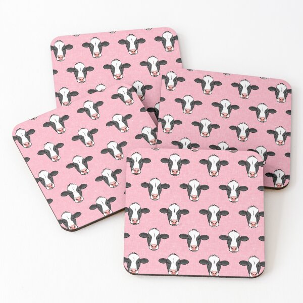 Item preview, Holstein-Friesian cows on pink designed and sold by littlearrow.