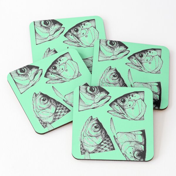 Item preview, 4 fish heads designed and sold by iamdesigns14.