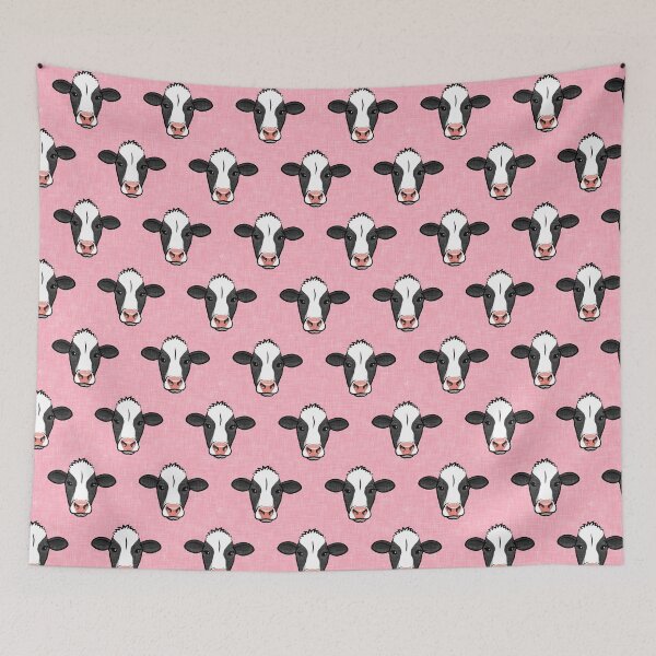 Item preview, Holstein-Friesian cows on pink designed and sold by littlearrow.