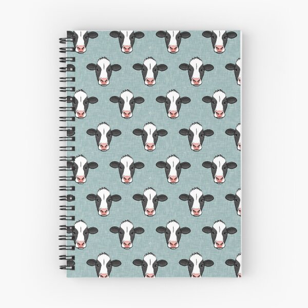 Item preview, Holstein-Friesian cows on dusty blue designed and sold by littlearrow.