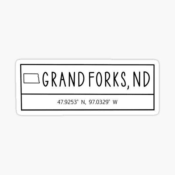 Item preview, Grand Forks North Dakota Coordinates designed and sold by Emily Designs.