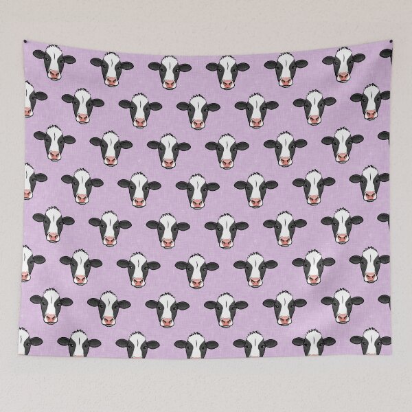 Item preview, Holstein-Friesian cows on purple designed and sold by littlearrow.