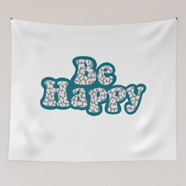 Item preview, Be Happy - Teal Leopard designed and sold by kasantoro.