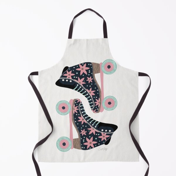 Item preview, Retro Roller Skates – Denim & Pink designed and sold by Cat Coquillette.