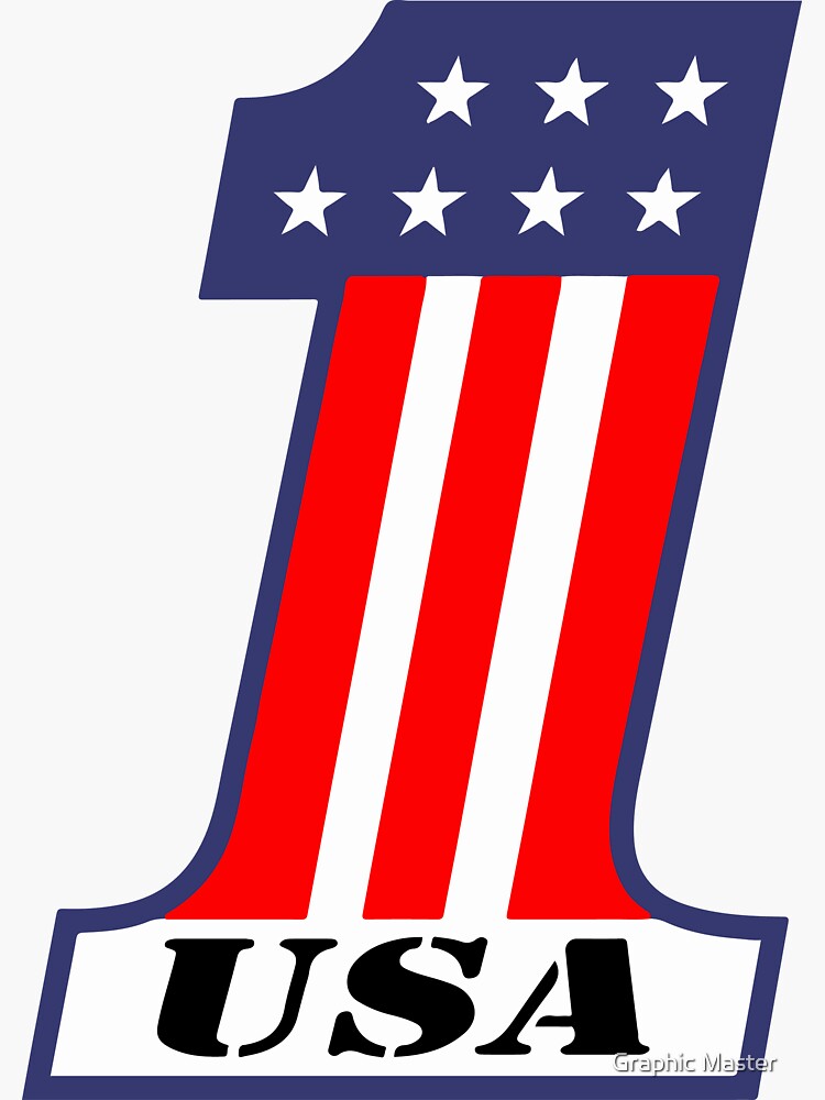 Sticker for Sale mit USA Aufkleber Amerikanische Flagge Nummer