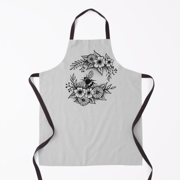 Item preview, Bee and Flowers Black and White designed and sold by Shinycraft.