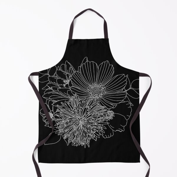 Item preview, Floral Bouquet - White on Black designed and sold by halconiandesign.