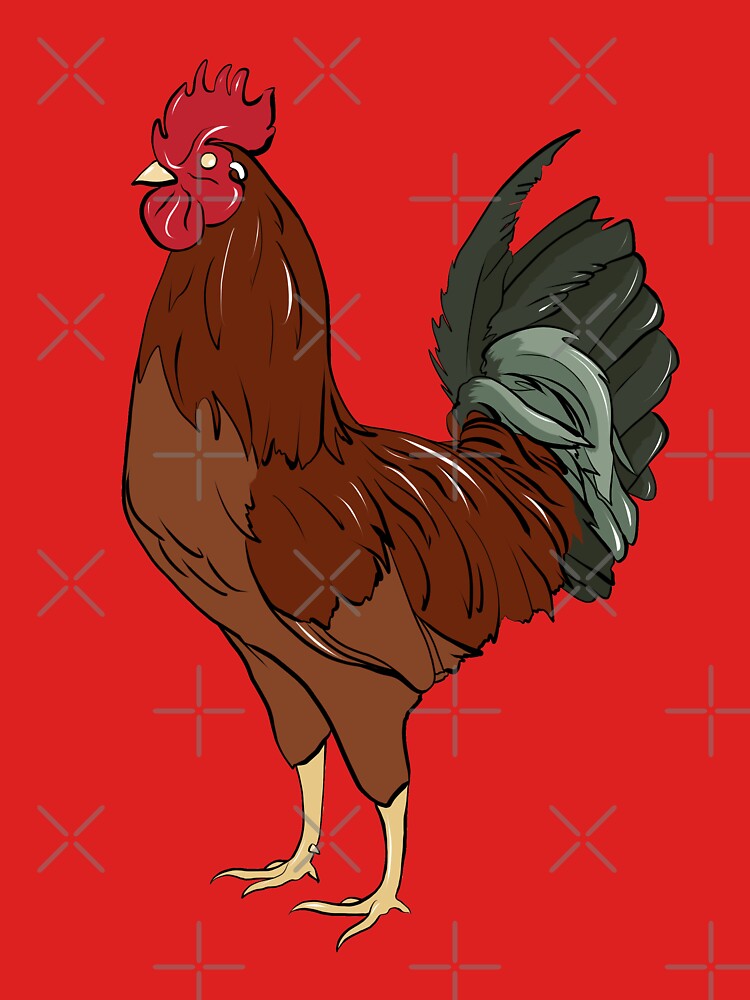 "Rhode Island Red Rooster" Tshirt by uzisuzuki Redbubble