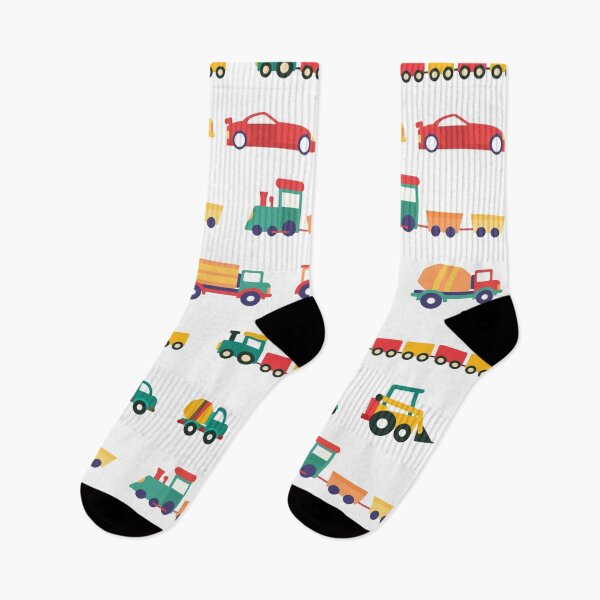 Item preview, Trains and Farm Trucks Kids Pattern designed and sold by GuyBlank.