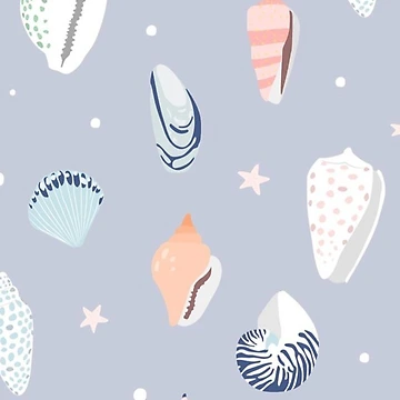 Artwork thumbnail, Shells pattern by teal-studio