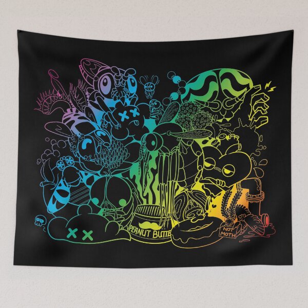 Item preview, Cute fly (Diptera) doodle rainbow gradient line art designed and sold by TiffanyYau.